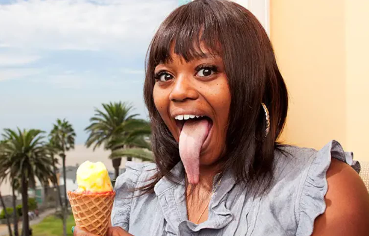 person with the longest tongue